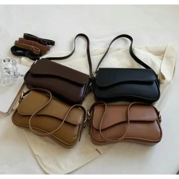 Chic Retro Vegan Leather Shoulder Bag for Women 2024