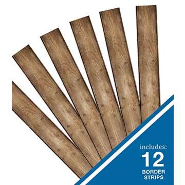 Schoolgirl Style Woodland Whimsy Straight Border―12 Rustic, Wood Motif Border Strips for Bulletin Boards, Desks, Lockers, Homeschool or Classroom Decor (36 ft)