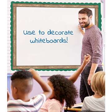 Schoolgirl Style Woodland Whimsy Straight Border―12 Rustic, Wood Motif Border Strips for Bulletin Boards, Desks, Lockers, Homeschool or Classroom Decor (36 ft)