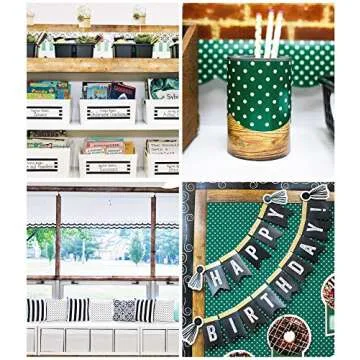 Schoolgirl Style Woodland Whimsy Straight Border―12 Rustic, Wood Motif Border Strips for Bulletin Boards, Desks, Lockers, Homeschool or Classroom Decor (36 ft)