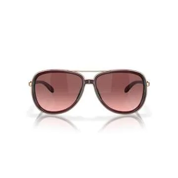 Oakley Women's OO4129 Split Time Aviator Sunglasses, Crystal Raspberry/G40 Black Gradient, 58 mm