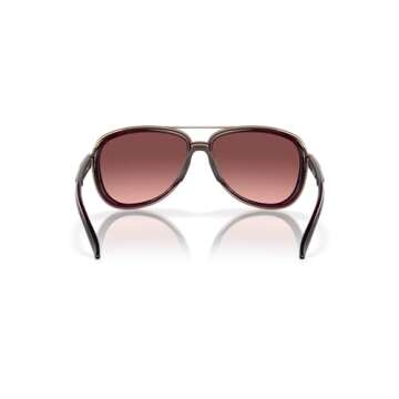Oakley Women's OO4129 Split Time Aviator Sunglasses, Crystal Raspberry/G40 Black Gradient, 58 mm