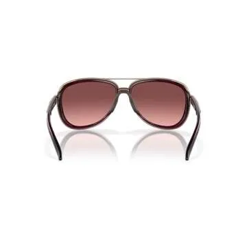 Oakley Women's OO4129 Split Time Aviator Sunglasses, Crystal Raspberry/G40 Black Gradient, 58 mm