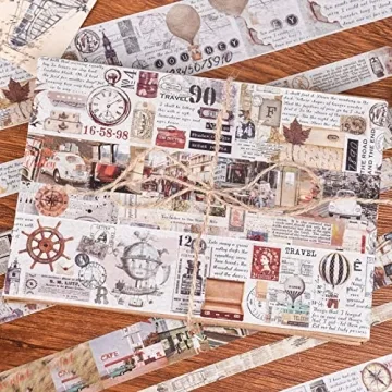 DAPUTOU Vintage Washi Tape Set 18 Rolls Decorative Tape