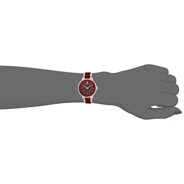 Anne Klein Rose Gold and Burgundy Watch for Women