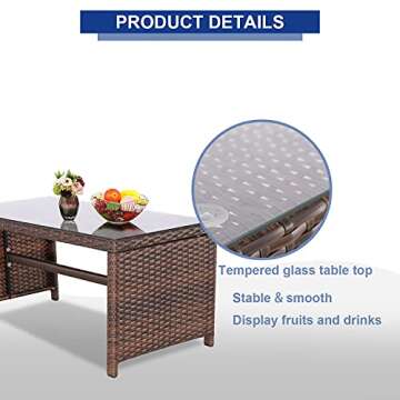 Stylish BPTD 4 Pieces Outdoor Furniture Set for All Spaces