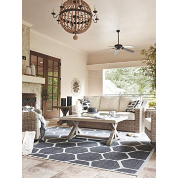 Signature Design by Ashley Beachcroft Outdoor Wicker Patio Sofa with Cushion and 2 Pillows, Beige