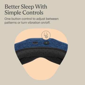 Therabody Sleep Mask Ultra-Comfortable, 100% Blackout Sleep Eye Mask with Gentle Eye Massager Vibration for Stress Relief, Headache Relief & Self Care - Facial Massager Sleeping Mask for Women & Men