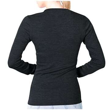 Ultimate Comfort: MERIWOOL Women's Merino Wool Thermal Shirt Charcoal Gray