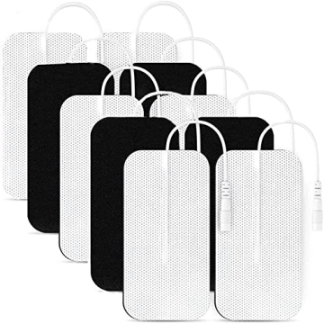 10PCS TENS Unit Replacement Pads 2x4, Reusable Electrodes for Muscle Stimulator Machine, Compatible ...
