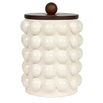 Stylish Creative Co-Op Round Stoneware Canister