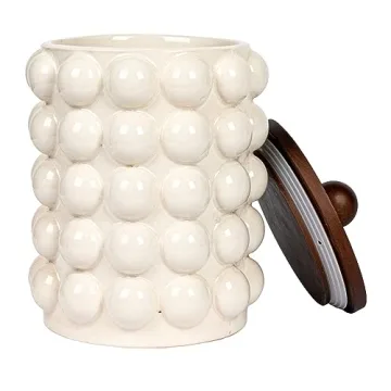 Stylish Creative Co-Op Round Stoneware Canister