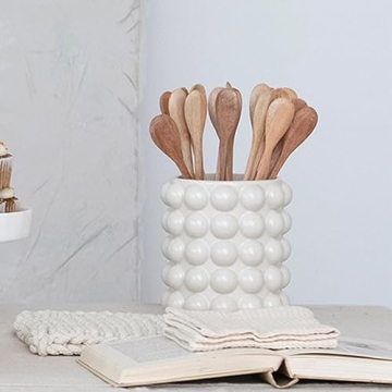 Stylish Creative Co-Op Round Stoneware Canister