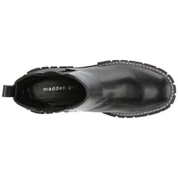 Madden Girl Women's Pheobee Chelsea Boot, Black Paris, 6