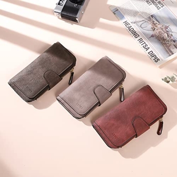 CLUCI Women Wallet Leather RFID Blocking Designer Clutch