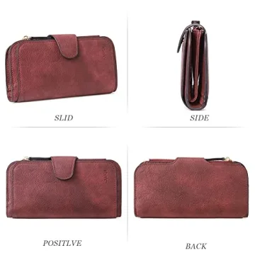 CLUCI Women Wallet Leather RFID Blocking Designer Clutch