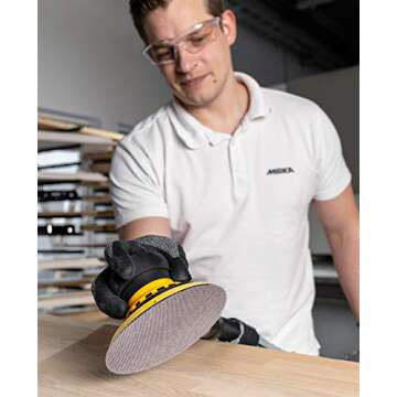 Mirka Abranet Net Discs / 6 inch / 35 pcs Mix-Pack Assorted 5 of Each Grit 80, 120, 180, 240, 320, 400, 600 / Mesh Sandpaper Sanding Disc Hook & Loop / 35 pcs / 9A-241-AP