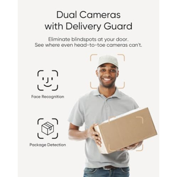 eufy Security Video Doorbell E340 (Battery Powered, with Extra Backup Battery), Uninterrupted Use with Rechargeable Battery, Dual Cameras, 2K Full HD, No Monthly Fee (Renewed)