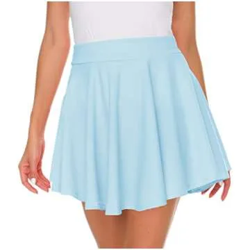 Afibi Sky Blue Mini Skater Skirt - Stylish & Comfortable