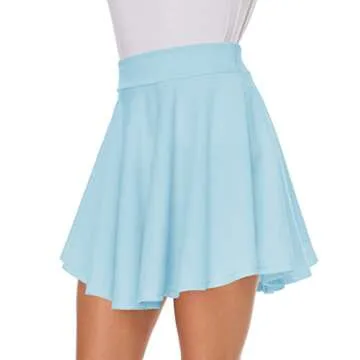 Afibi Sky Blue Mini Skater Skirt - Stylish & Comfortable
