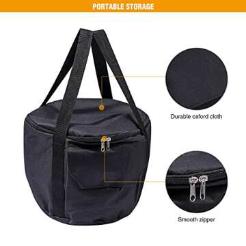 Lineslife Camping Rocket Stove Wood Burning Portable for Cooking, Outdoor Camping Wood Stove with Carrying Bag for Backpacking Emergency RV Survival, Versatility of Fuel, Black Round Single Door