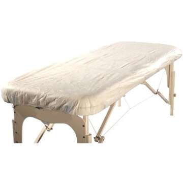 Therapist’s Choice® "Waterproof" Fitted Disposable Massage Table Sheet, 10pcs per Package. Single Use, Not Made or Intended to be disinfected and re-Used.