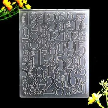 Kwan Crafts Versatile Numbers 0-9 Embossing Folders for Paper Crafts