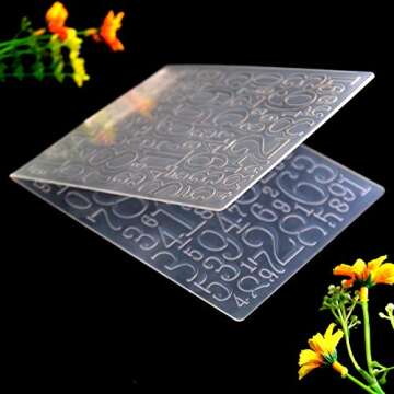 Kwan Crafts Numbers 0-9 Plastic Embossing Folders for Card Making Scrapbooking and Other Paper Crafts