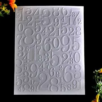 Kwan Crafts Numbers Embossing Folders for Card Making