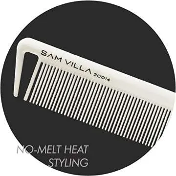 Sam Villa Rat Tail Comb for Cutting and Styling Hair