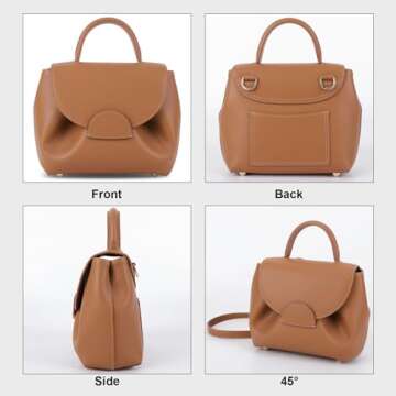 Lovehomily Versatile Women Small Crossbody Bag Lightweight Cell Phone Purse Top Handle Bag Daily Dat...