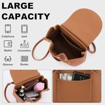 Lovehomily Versatile Women Small Crossbody Bag Lightweight Cell Phone Purse Top Handle Bag Daily Dating Purses Trendy Shoulder Bag