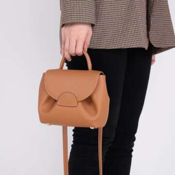 Lovehomily Versatile Women Small Crossbody Bag Lightweight Cell Phone Purse Top Handle Bag Daily Dating Purses Trendy Shoulder Bag