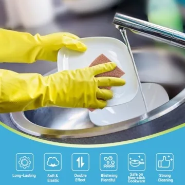 AIDEA Non-Scratch Scrub Sponge 12Count - Eco-Friendly Cleaners