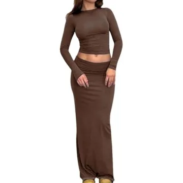 Sastianaen 2 Piece Y2K Skirt Outfit for Women