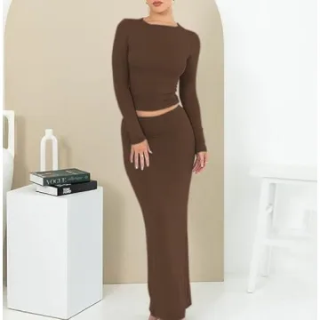 Sastianaen 2 Piece Y2K Skirt Outfit for Women