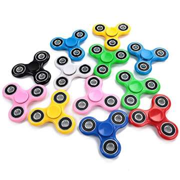 SCIONE Fidget Spinner Bulk 10 Pack for Stress Relief and Focus