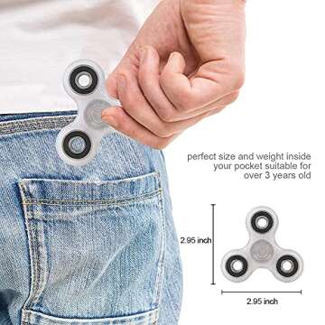 SCIONE Fidget Spinner 10 Pack for Stress Relief Gifts