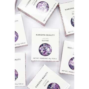 KARIZMA Unicorn Glitter. 10g Chunky Face Glitter, Hair Glitter, Eye Glitter and Body Glitter for Women. Rave Glitter, Festival Accessories, Cosmetic Glitter Makeup. Loose Glitter Set