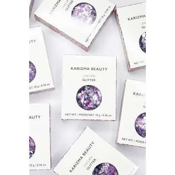 KARIZMA Unicorn Glitter. 10g Chunky Face Glitter, Hair Glitter, Eye Glitter and Body Glitter for Women. Rave Glitter, Festival Accessories, Cosmetic Glitter Makeup. Loose Glitter Set