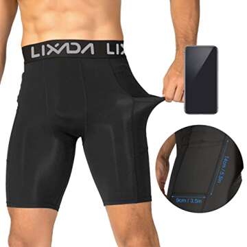 Lixada Men's Compression Shorts - Performance Sports Baselayer