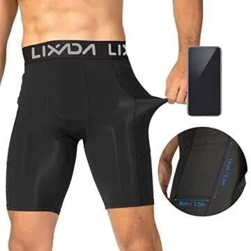 Lixada Men's Compression Shorts - Performance Sports Baselayer