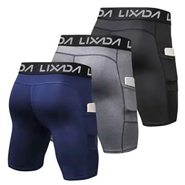 Lixada Men's Compression Shorts - Performance Sports Baselayer