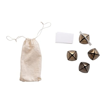 Antique Brass Bell Place Card Holders for Charming Tables