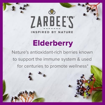 Zarbee's Elderberry Gummy Immune Support Supplement