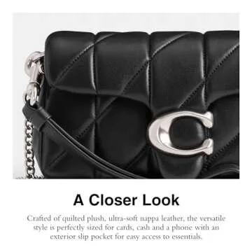 Coach Quilted Pillow Leather Tabby Wristlet with Chain