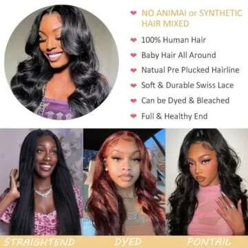 SENSAIRUITE Body Wave Lace Front Wigs Human Hair Wide Lace 180 Density Human Hair Wigs 13x4 Human Hair Lace Front Wigs Pre Plucked With Baby Hair 20 Inches Natural Color