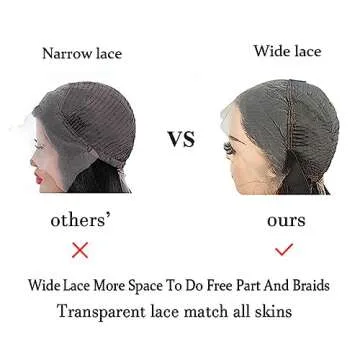 SENSAIRUITE Body Wave Lace Front Wigs Human Hair Wide Lace 180 Density Human Hair Wigs 13x4 Human Hair Lace Front Wigs Pre Plucked With Baby Hair 20 Inches Natural Color