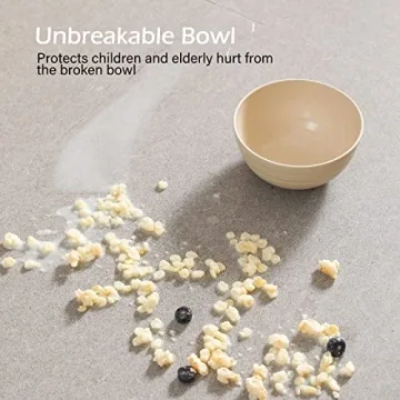 Reusable Wheat Straw Cereal Bowls - JUCOXO 24 Oz Set