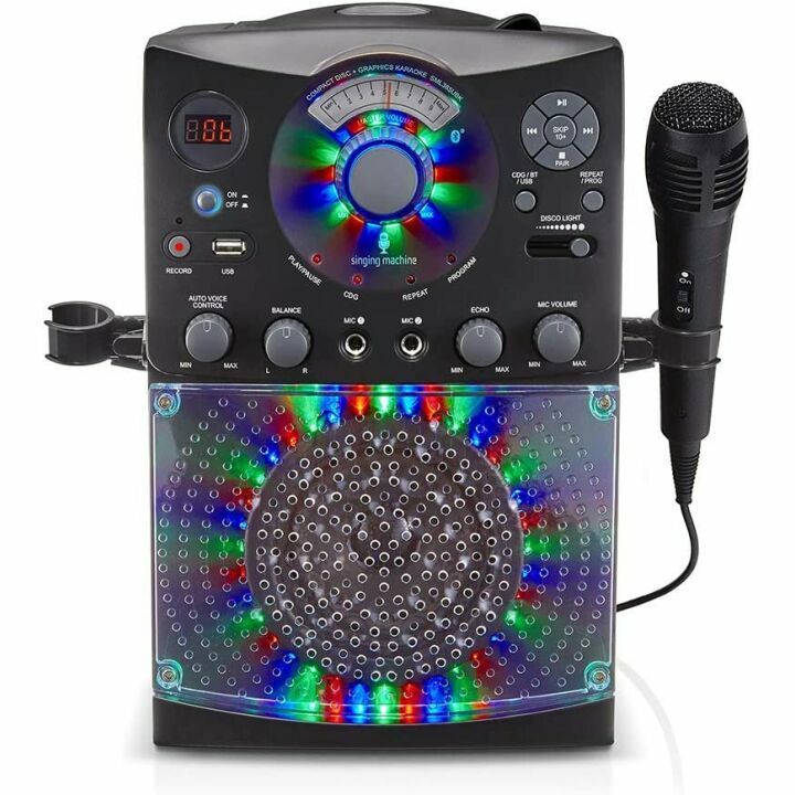 Singing Machine Bluetooth Karaoke System with Lights